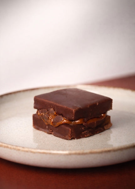 Alfajor proteico de chocolate